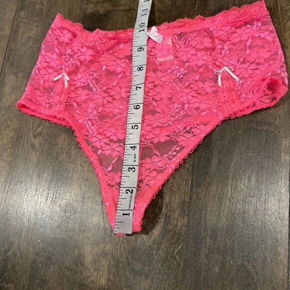 Vintage Rare VICTORIA'S SECRET very sexy high waist thong string neon pink 2014 - Picture 10 of 16